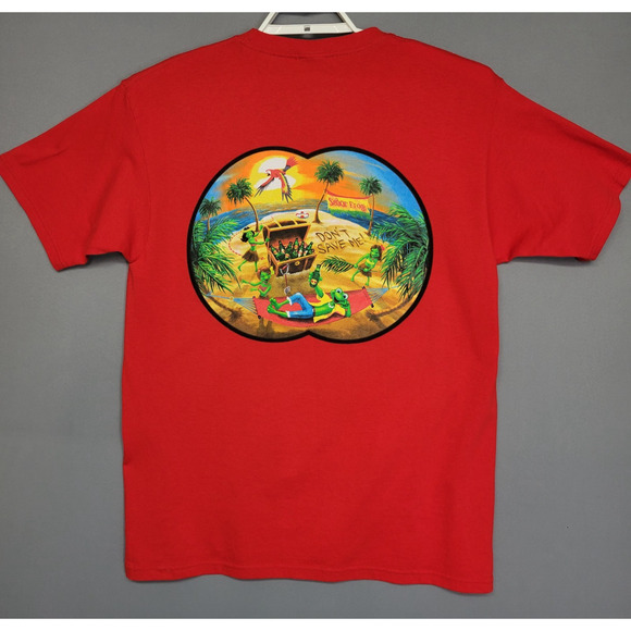 Senior Frogs Other - Senor Frogs Nassau Bahamas T-shirt Mens Large Red Graphic 100% Cotton Crew Neck